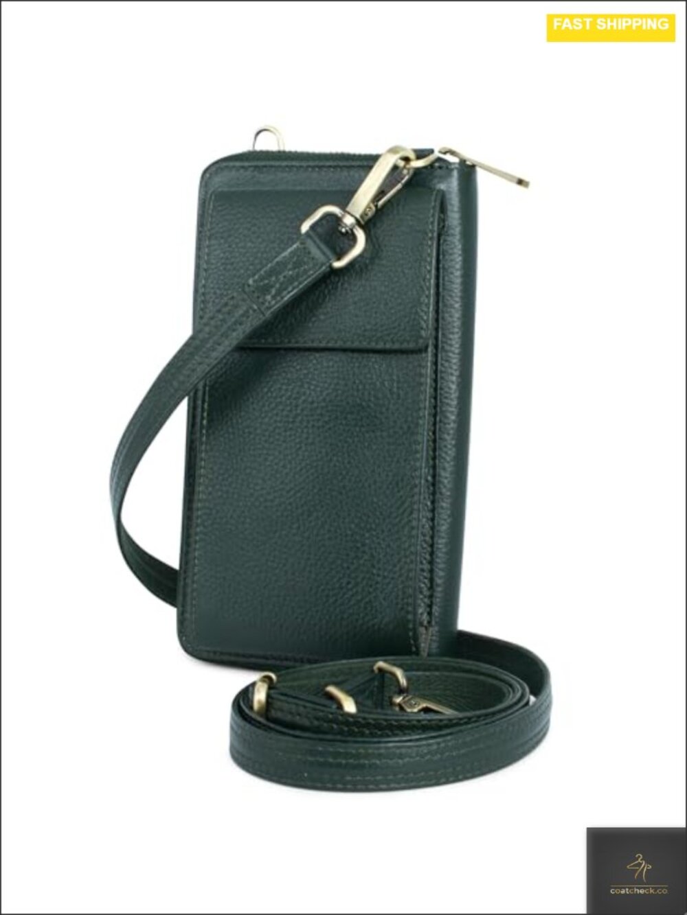 Crossbody Bag Phone Wallet RFID Anti Theft Top Grain Leather